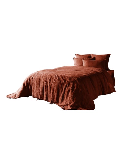 Housse de couette Lin lave Collection Soline - Kiabi