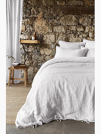 Housse de Couette – Lin Lavé Français Luxe - Ouverture À Nouettes - Soline