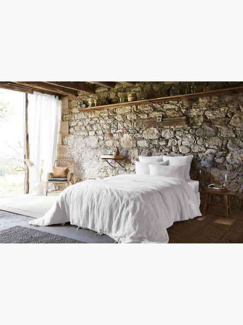 Housse de Couette – Lin Lavé Français Luxe -  Ouverture À Nouettes - Soline - Kiabi