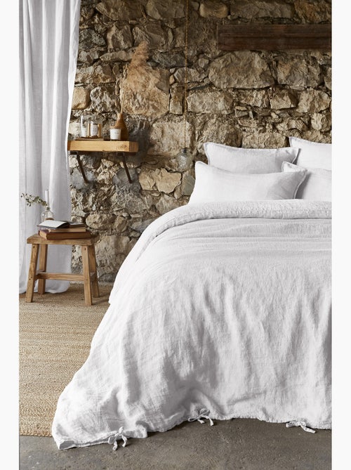 Housse de Couette – Lin Lavé Français Luxe -  Ouverture À Nouettes - Soline - Kiabi