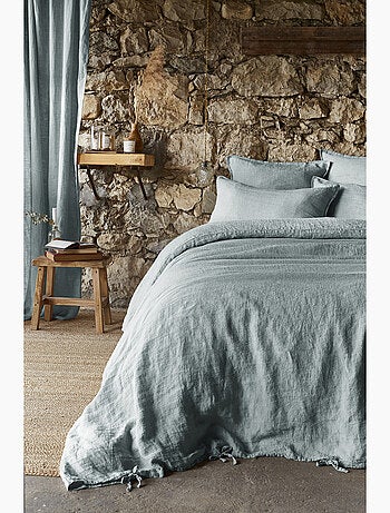 Housse de Couette – Lin Lavé Français Luxe - Ouverture À Nouettes - Soline