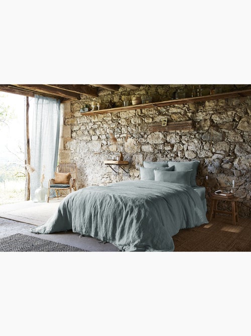 Housse de Couette – Lin Lavé Français Luxe -  Ouverture À Nouettes - Soline - Kiabi