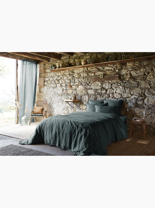 Housse de Couette – Lin Lavé Français Luxe -  Ouverture À Nouettes - Soline - Kiabi