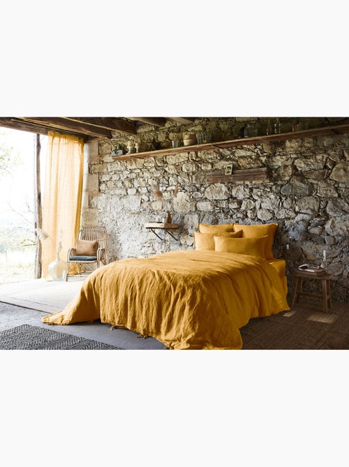 Housse de Couette – Lin Lavé Français Luxe -  Ouverture À Nouettes - Soline - Kiabi