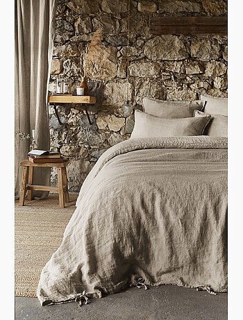 Housse de Couette – Lin Lavé Français Luxe - Ouverture À Nouettes - Soline