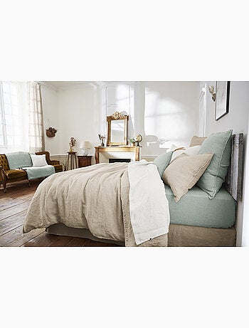 Housse de Couette – Lin Lavé Français Luxe - Ouverture À Nouettes - Soline