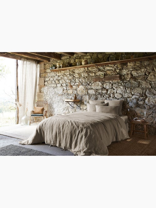 Housse de Couette – Lin Lavé Français Luxe - Ouverture À Nouettes - Soline - Kiabi Housse de Couette – Lin Lavé Français Luxe - Ouverture À Nouettes - Soline - Kiabi