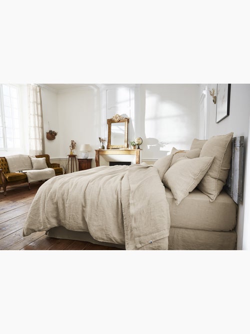 Housse de Couette – Lin Lavé Français Luxe - Ouverture À Nouettes - Soline - Kiabi Housse de Couette – Lin Lavé Français Luxe - Ouverture À Nouettes - Soline - Kiabi