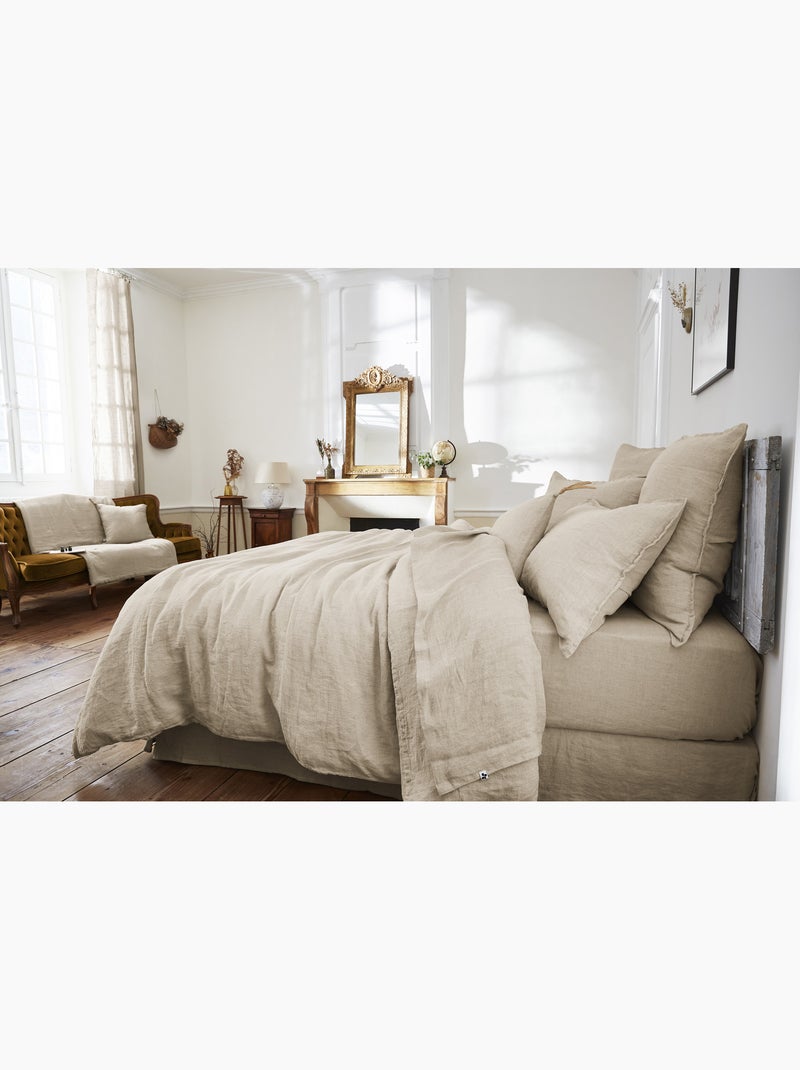 Housse de Couette – Lin Lavé Français Luxe -  Ouverture À Nouettes - Soline Lin - Kiabi