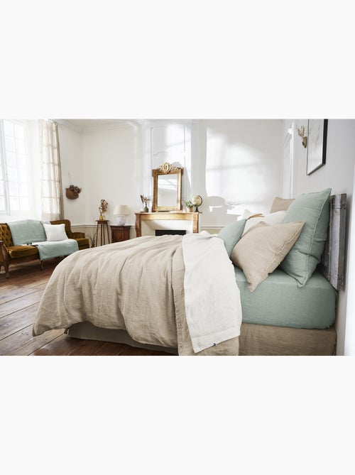Housse de Couette – Lin Lavé Français Luxe - Ouverture À Nouettes - Soline - Kiabi Housse de Couette – Lin Lavé Français Luxe - Ouverture À Nouettes - Soline - Kiabi