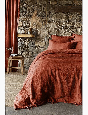 Housse de Couette – Lin Lavé Français Luxe - Ouverture À Nouettes - Soline