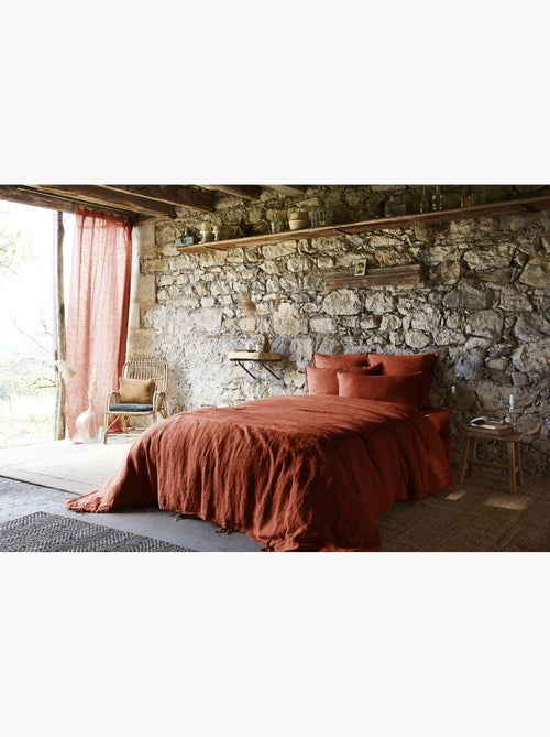 Housse de Couette – Lin Lavé Français Luxe -  Ouverture À Nouettes - Soline - Kiabi