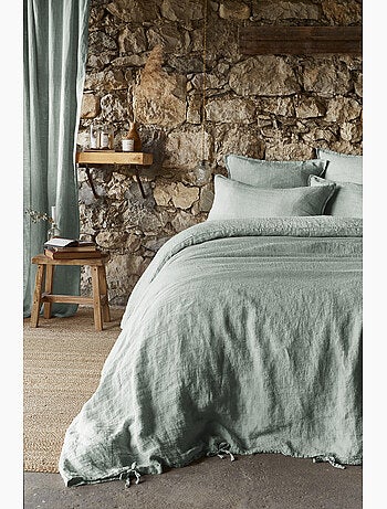 Housse de Couette – Lin Lavé Français Luxe - Ouverture À Nouettes - Soline