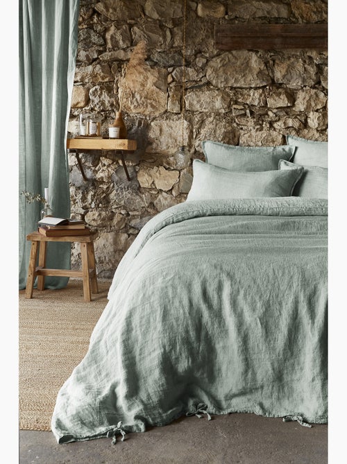 Housse de Couette – Lin Lavé Français Luxe -  Ouverture À Nouettes - Soline - Kiabi