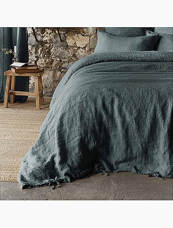 Housse de couette lin lavé