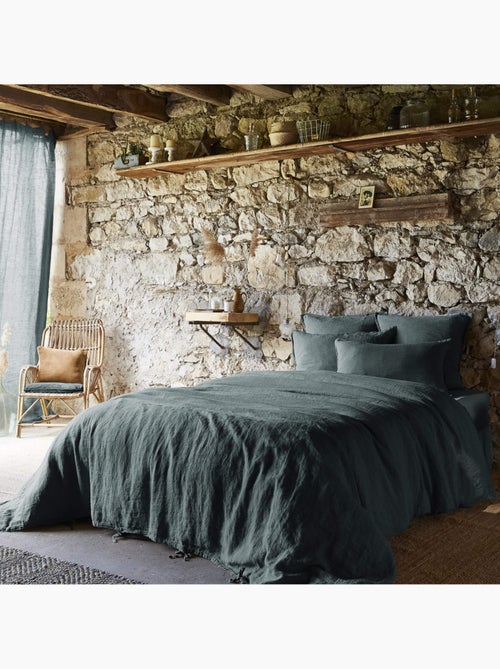 Housse de couette lin lavé - Kiabi