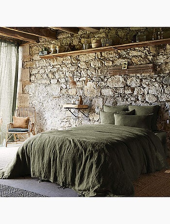 Housse de couette lin lavé