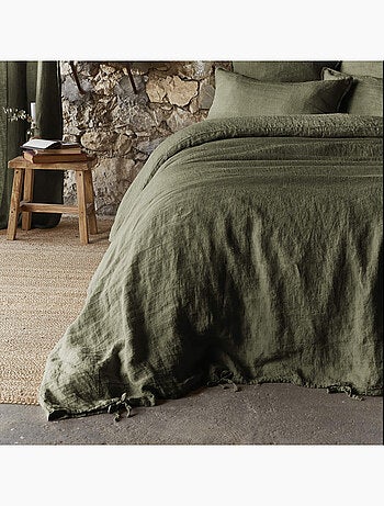 Housse de couette lin lavé