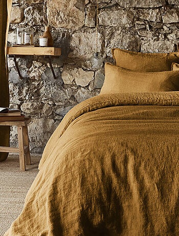 Housse de couette lin lavé