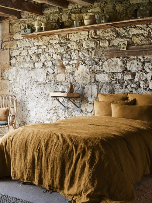 Housse de couette lin lavé - Kiabi