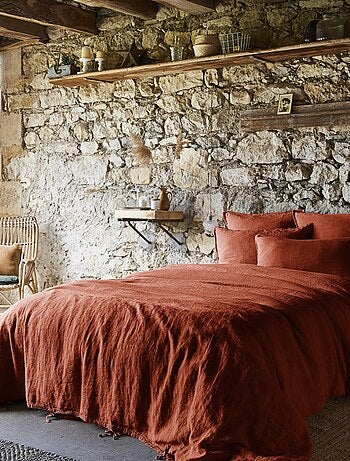 Housse de couette lin lavé
