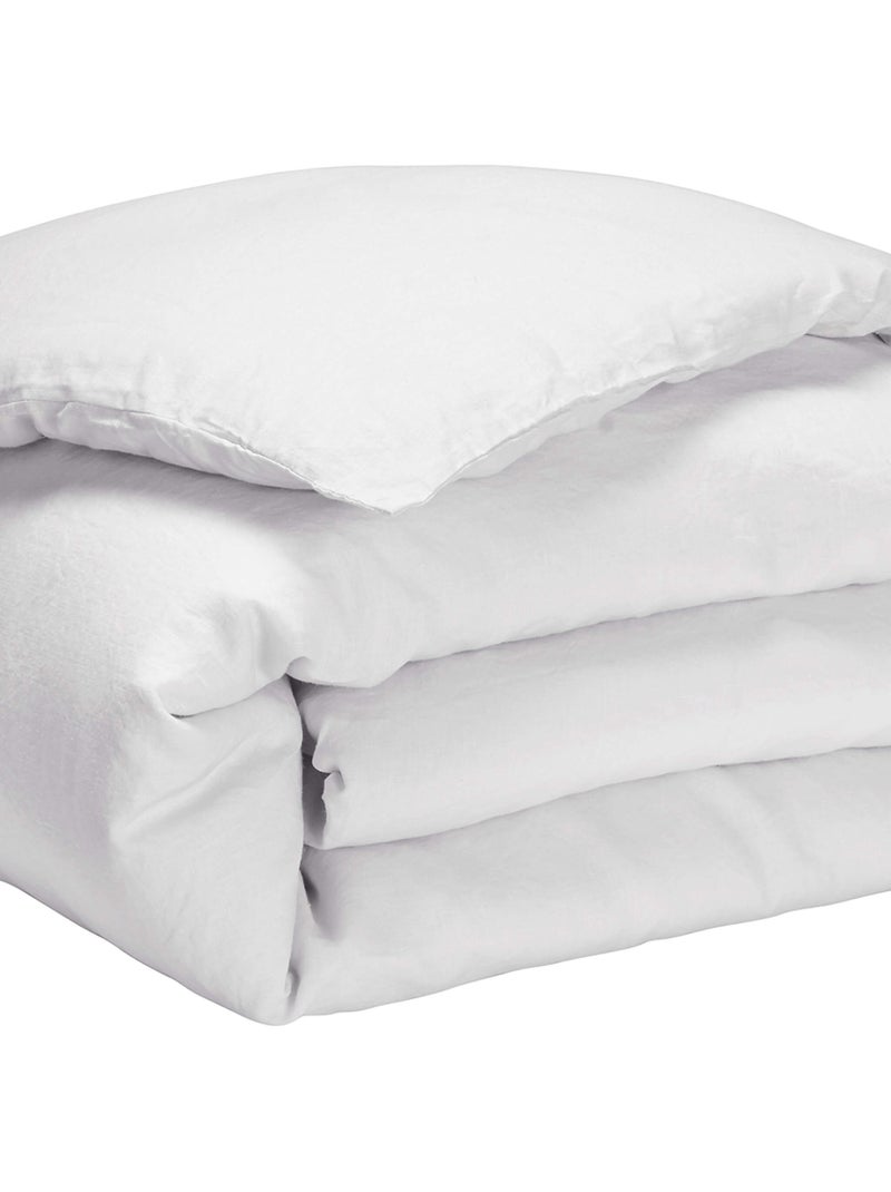 Housse de couette lin made in France Blanc - Kiabi