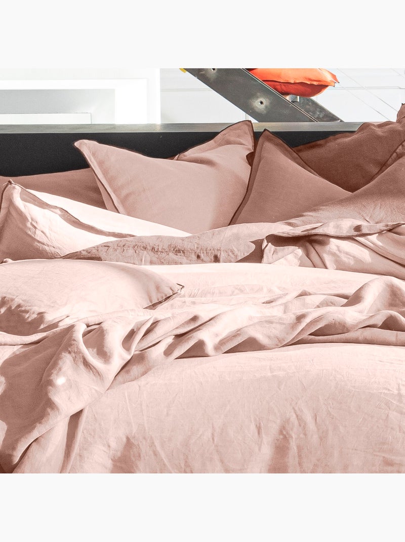 Housse de couette lin signature Nude - Kiabi