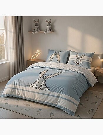 Housse de couette Looney Tunes Bugs Bunny 200x200 cm - 100% Coton