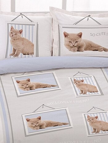 Housse de couette Lovely friend + taies coton 52 fils