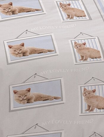 Housse de couette Lovely friend + taies coton 52 fils