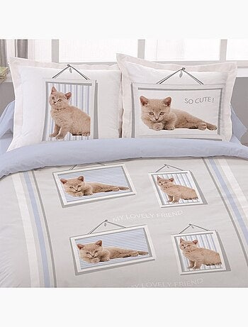 Housse de couette Lovely friend + taies coton 52 fils