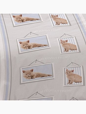Housse de couette Lovely friend + taies coton 52 fils