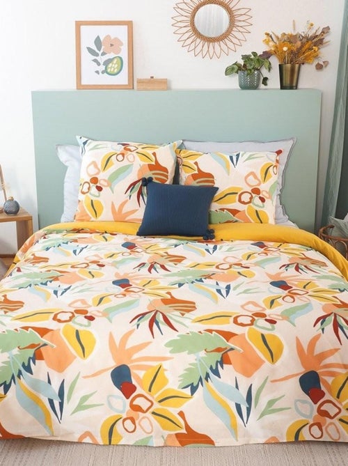 Housse de couette  Lucia + taie(s) 100% coton adouci 57 fils - Kiabi