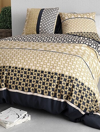 Housse de couette LUXORE + 2 taies coton 57 fils