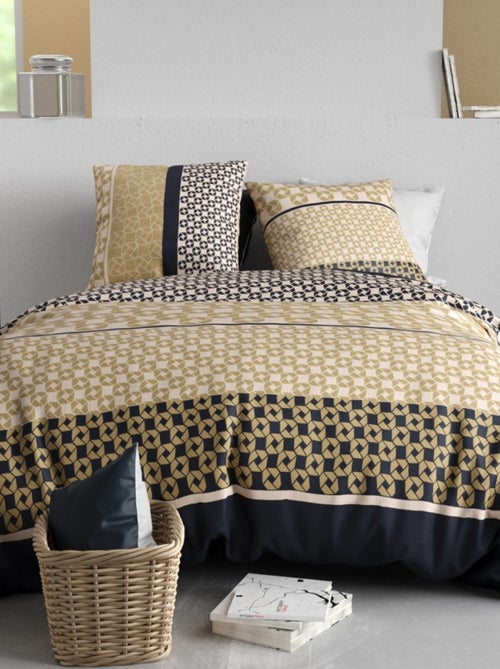 Housse de couette LUXORE + 2 taies coton 57 fils - Kiabi