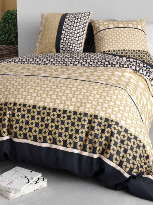 Housse de couette LUXORE + 2 taies coton 57 fils - Kiabi