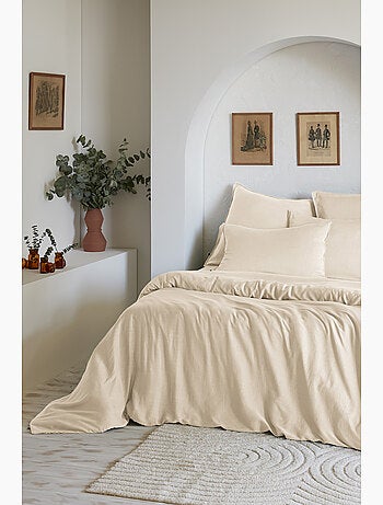 Housse de couette – Lyocell uni - Finition fermeture éclair - LYSANDRE