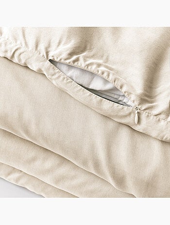 Housse de couette – Lyocell uni - Finition fermeture éclair - LYSANDRE