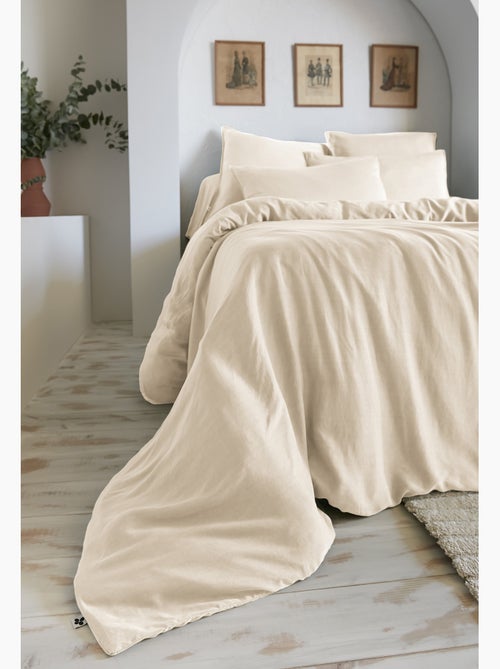 Housse de couette – Lyocell uni - Finition fermeture éclair -  LYSANDRE - Kiabi