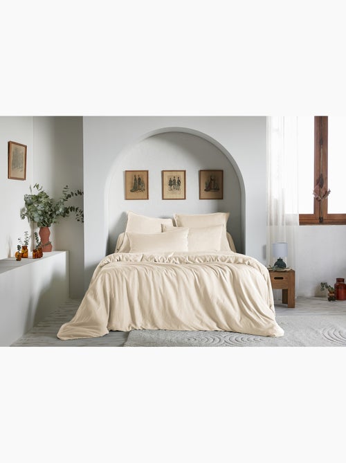 Housse de couette – Lyocell uni - Finition fermeture éclair -  LYSANDRE - Kiabi