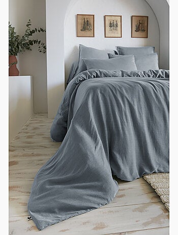 Housse de couette – Lyocell uni - Finition fermeture éclair - LYSANDRE