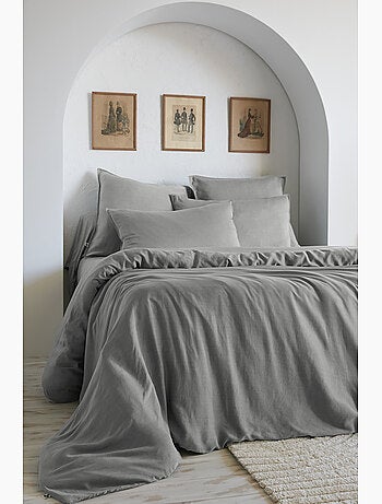 Housse de couette – Lyocell uni - Finition fermeture éclair - LYSANDRE