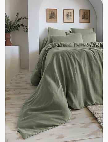 Housse de couette – Lyocell uni - Finition fermeture éclair - LYSANDRE