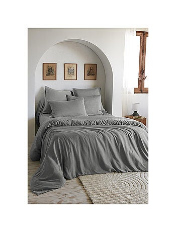 Housse de couette – Lyocell uni - Finition fermeture éclair - LYSANDRE