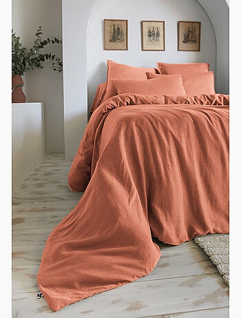 Housse de couette – Lyocell uni - Finition fermeture éclair - LYSANDRE