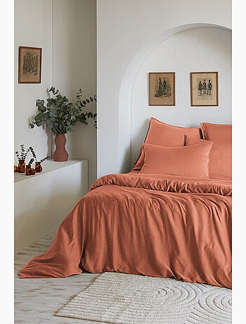 Housse de couette – Lyocell uni - Finition fermeture éclair - LYSANDRE