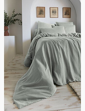 Housse de couette – Lyocell uni - Finition fermeture éclair - LYSANDRE