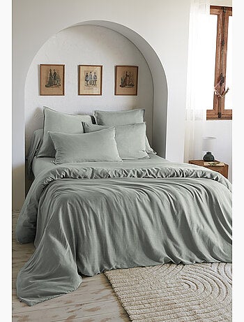 Housse de couette – Lyocell uni - Finition fermeture éclair - LYSANDRE