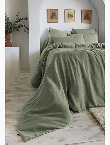 Housse de couette – Lyocell uni - Finition fermeture éclair - LYSANDRE