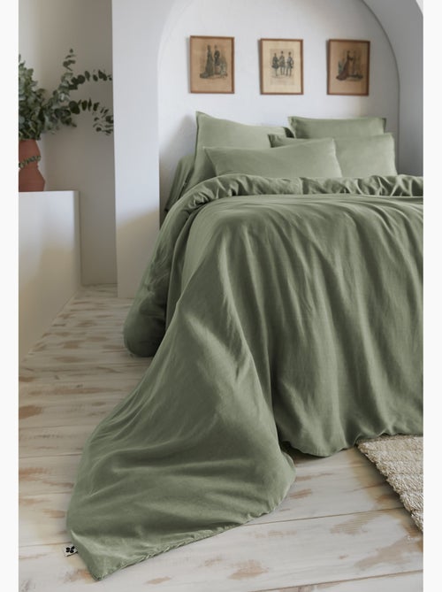 Housse de couette – Lyocell uni - Finition fermeture éclair -  LYSANDRE - Kiabi
